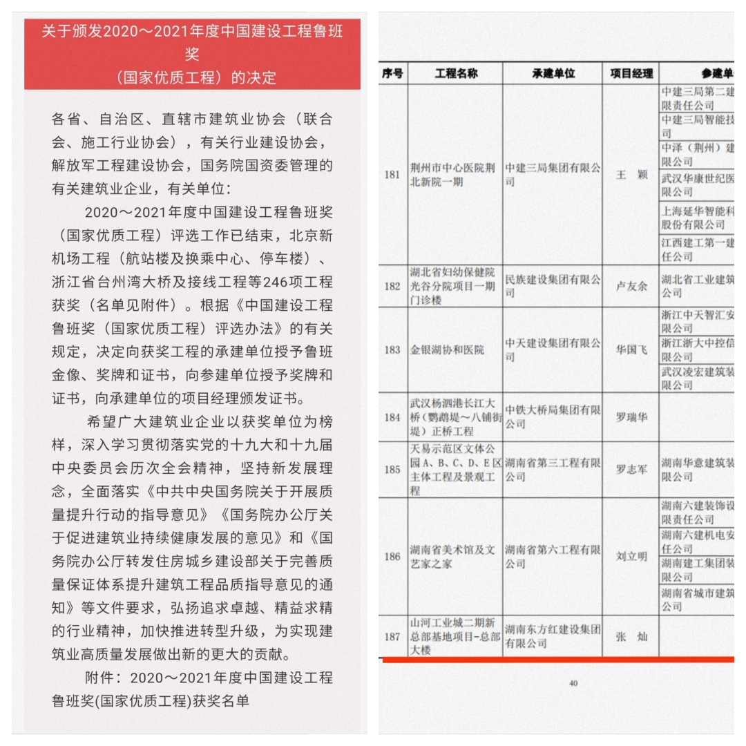 喜提“魯班獎”，山河智能總部大樓有“顏”更有“才”