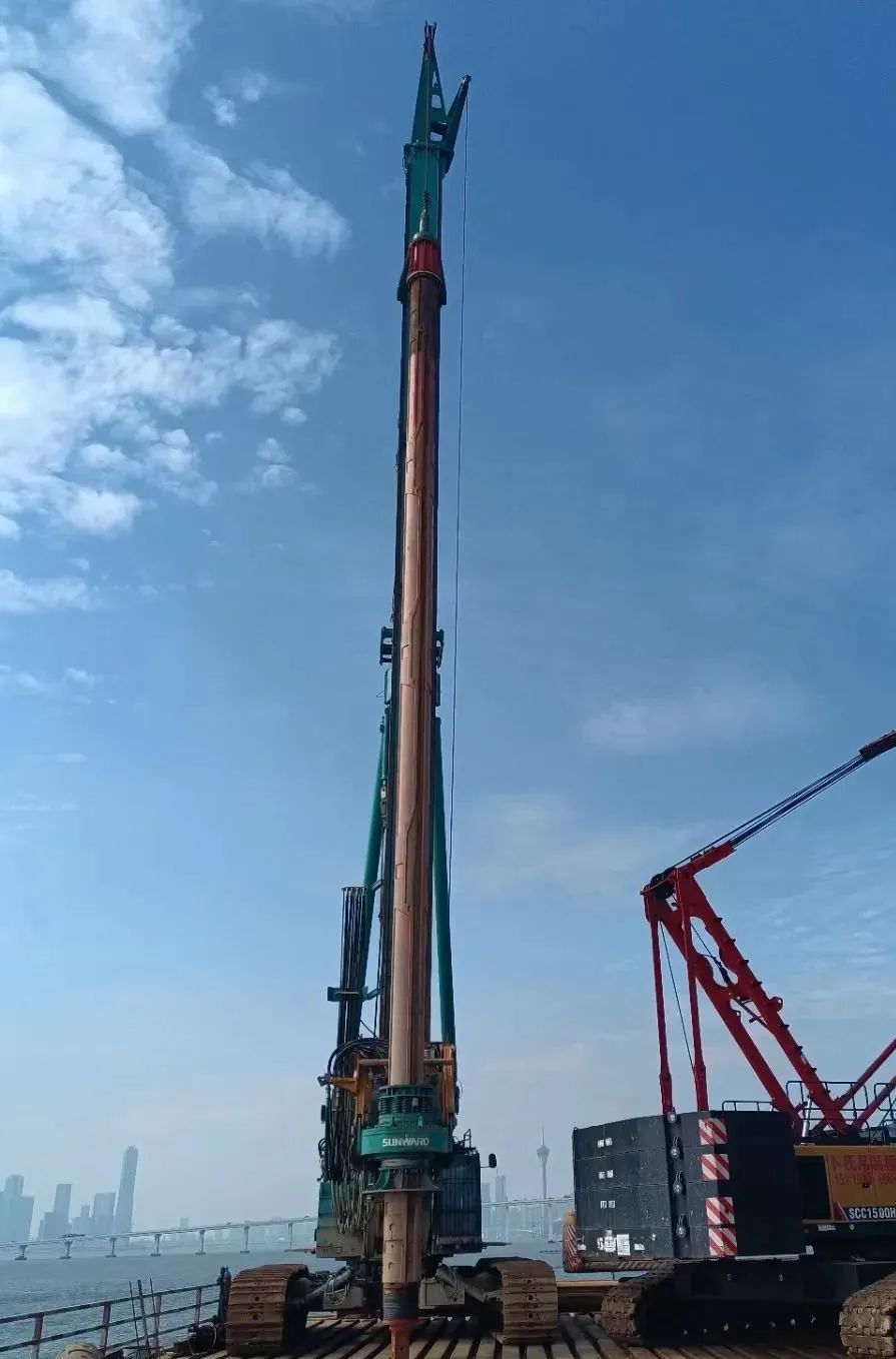 乘風(fēng)破浪的旋挖鉆機！山河智能助建澳氹第四跨海大橋