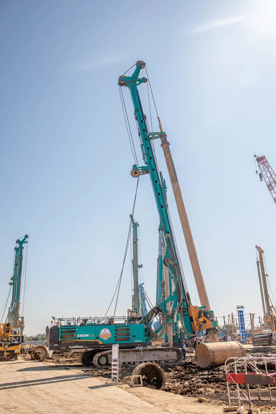 “山河綠”再現大灣區！山河智能旋挖鉆機組團助建廣州白云機場(chǎng)項目