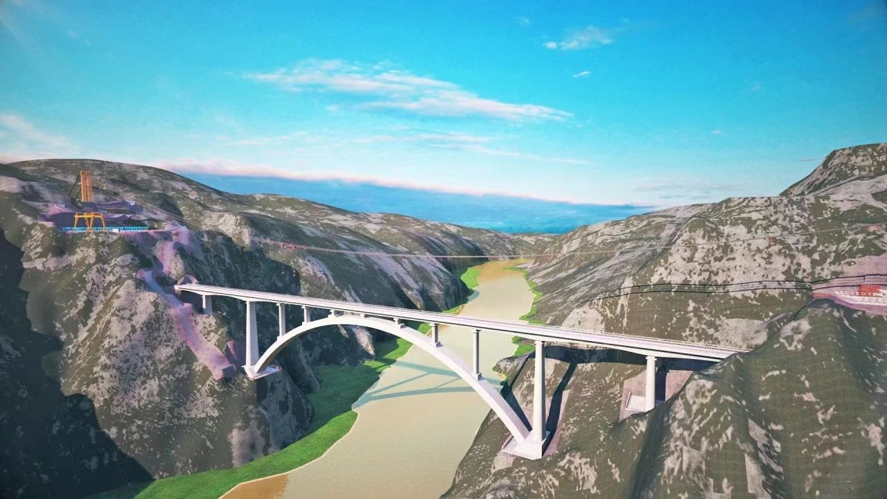一橋通南北，群嶺變坦途！山河江麓塔機助建洮河大橋